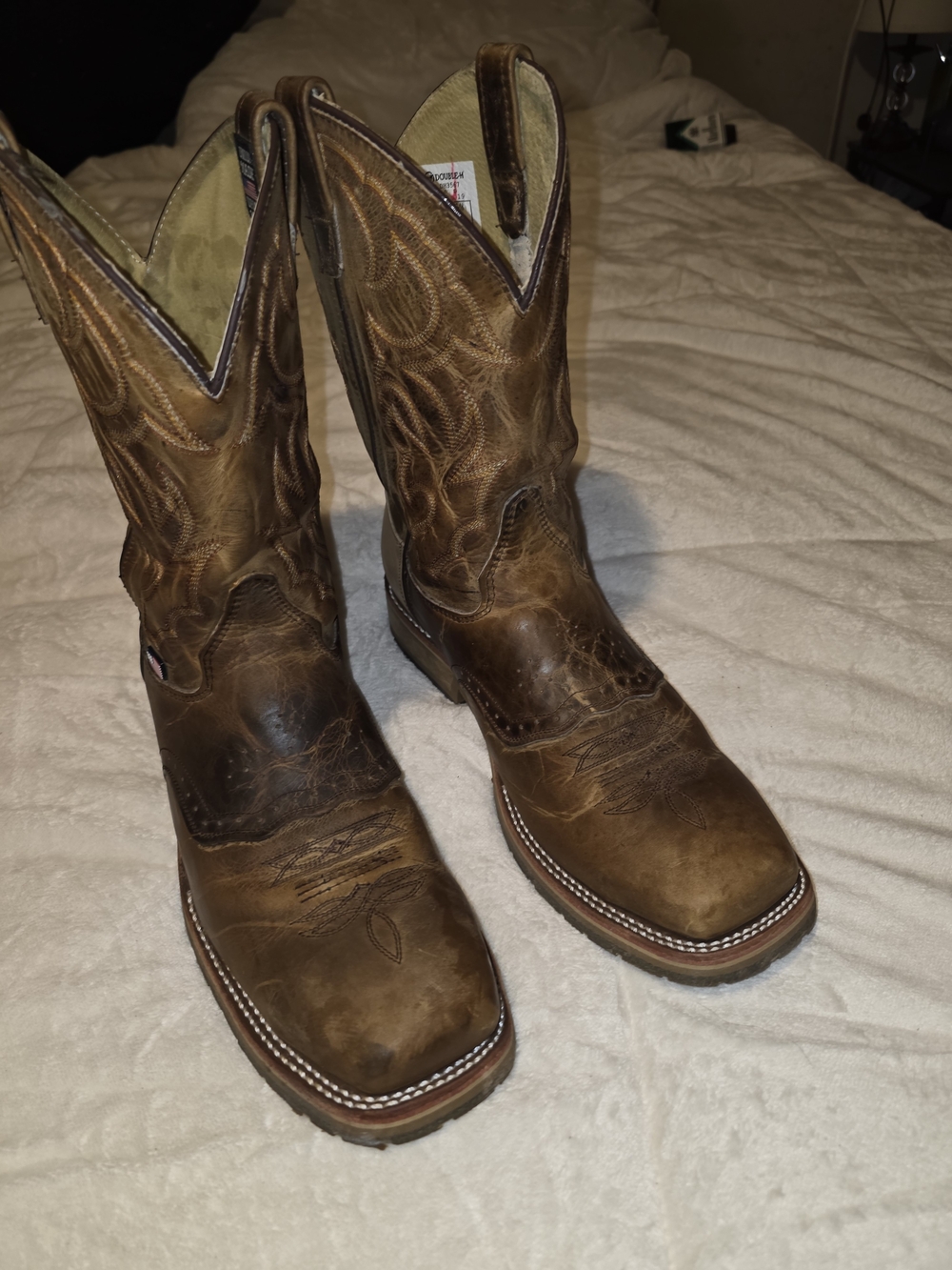 Double H Men's Rustic Brown Steel Toe Western Work Boots